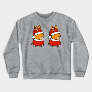 Cute Santa Bunny Rabbit Pair Crewneck Sweatshirt